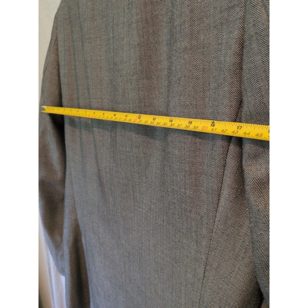 Michael Kors  Sport Coat Suit Blazer Jacket Men Textured Herringbone Gray 36R